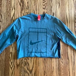 Nike court tennis cropped sweater